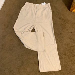 Cotton Wide Leg High Waisted Pants Size 10